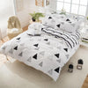 4pcs White black Bedding Set