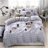 4pcs White black Bedding Set
