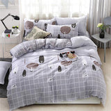 4pcs White black Bedding Set