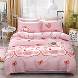 4pcs White black Bedding Set