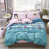 4pcs White black Bedding Set