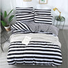 4pcs White black Bedding Set