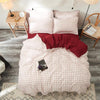 4pcs White black Bedding Set