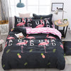 4pcs White black Bedding Set