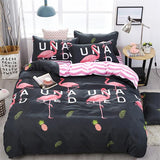 4pcs White black Bedding Set