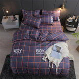 4pcs White black Bedding Set