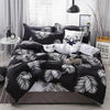 4pcs White black Bedding Set