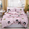 4pcs White black Bedding Set
